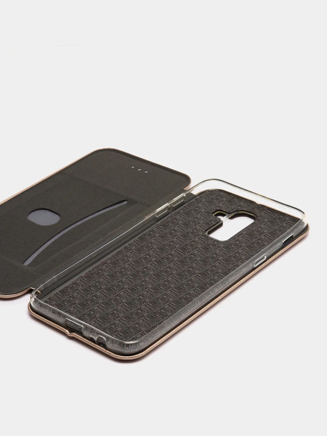 Золотой чехол книжка Samsung J8 2018