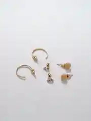 Золотой серьги женские, 3 пары