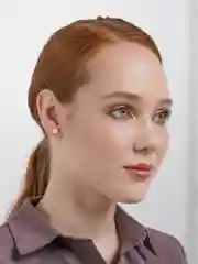 Пудровый серьги женские