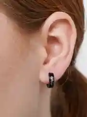 Алый серьги  черные, серые с рисунком,стразы,унисекс. 11 видов