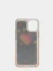 Оранжевый чехол iPhone 12 (6.1)/ 12 Pro, Pro Max, mini силиконовый переливающийся жидкий с блестками