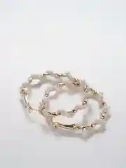 Молочный серьги женские