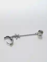 Белый серьги - каффы с цепочкой, унисекс, разных форм
