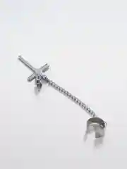 Индиго серьги - каффы с цепочкой, унисекс, разных форм