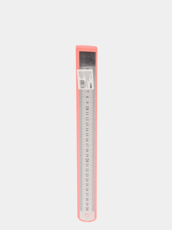 Линейка стальная, 30 см, толщина 0,3 мм, в пвх чехле (1935504)