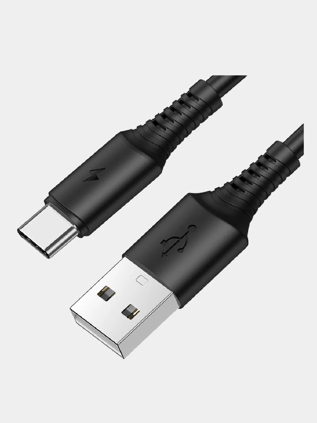 Черный кабель Type-C 3.0A, Lightning 2.4A, Micro USB 2.4A, быстрая зарядка 1 м Borofone BX47, 1 м