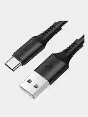 Черный кабель Type-C 3.0A, Lightning 2.4A, Micro USB 2.4A, быстрая зарядка 1 м Borofone BX47, 1 м