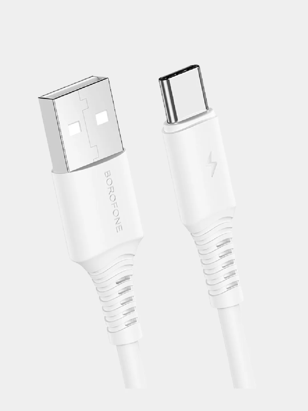 Белый кабель Type-C 3.0A, Lightning 2.4A, Micro USB 2.4A, быстрая зарядка 1 м Borofone BX47, 1 м