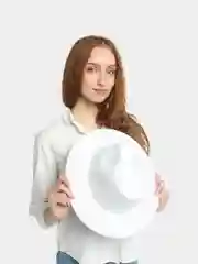 Белый женская шляпа, фетровая