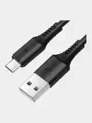 Черный кабель Type-C 3.0A, Lightning 2.4A, Micro USB 2.4A, быстрая зарядка 1 м Borofone BX47, 1 м