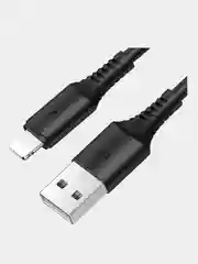 Черный кабель Type-C 3.0A, Lightning 2.4A, Micro USB 2.4A, быстрая зарядка 1 м Borofone BX47, 1 м