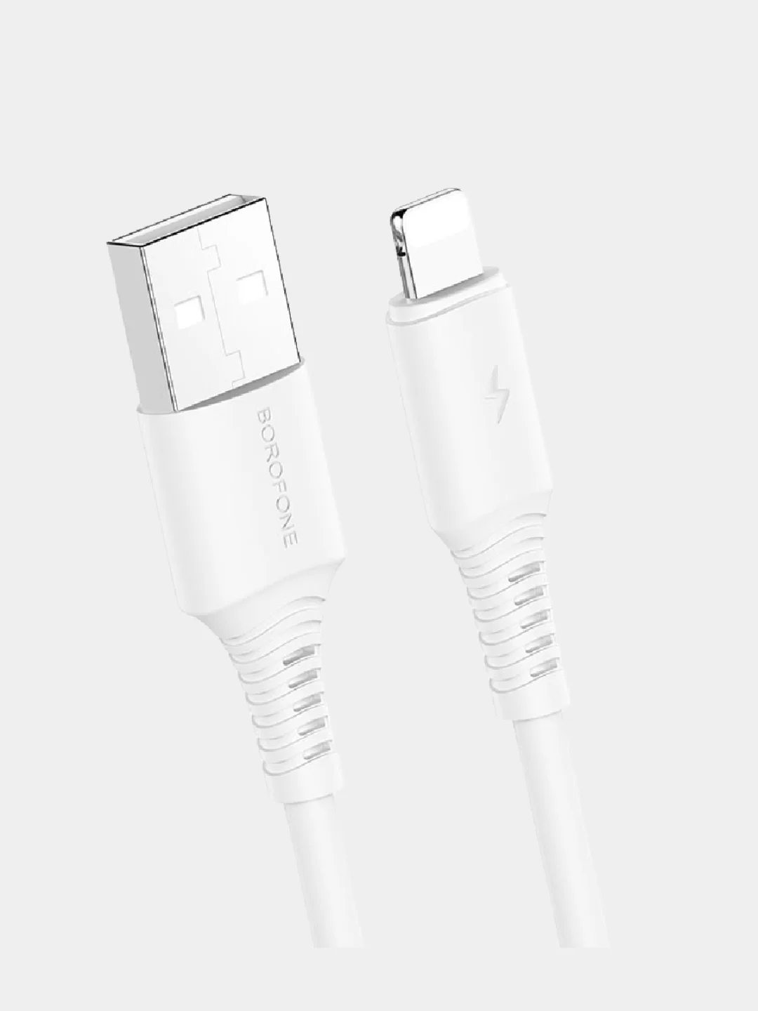Белый кабель Type-C 3.0A, Lightning 2.4A, Micro USB 2.4A, быстрая зарядка 1 м Borofone BX47, 1 м