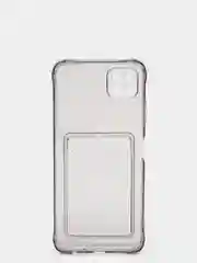 Силиконовый чехол с отсеком для карты на ряд моделей Samsung, прозрачный