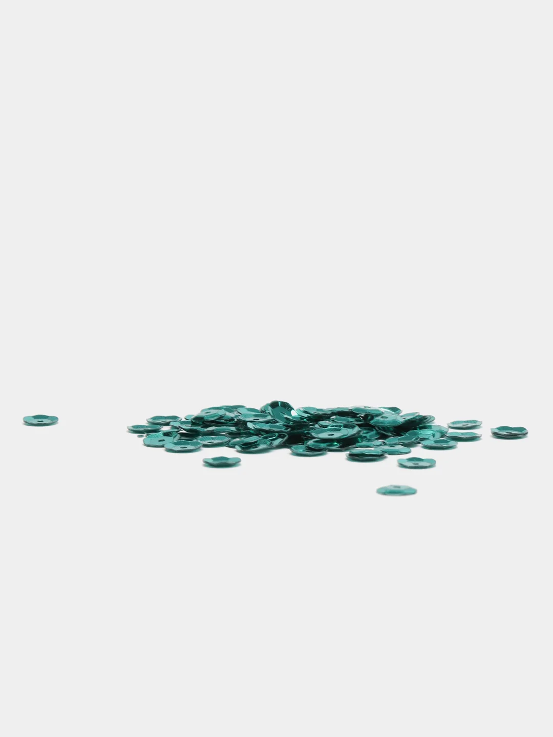 Бирюзовый пайетки круглые, 6 мм
