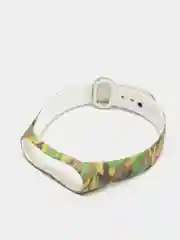 Желтый силиконовый ремешок для Xiaomi Mi Band 3 и Mi Band 4 с принтом камуфляж