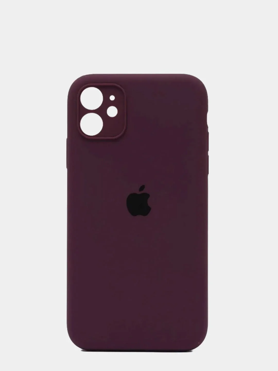 Багровый чехол Silicone Case для iPhone 13 /11/12/12 ProMax с защитой камеры с бархатной подкладкой