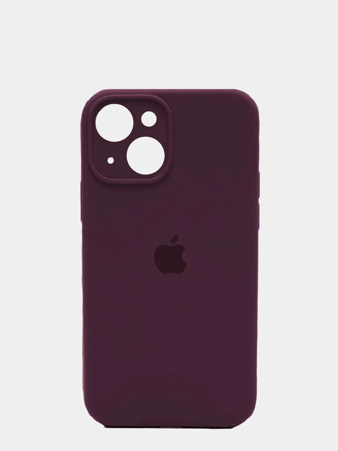 Багровый чехол Silicone Case для iPhone 13 /11/12/12 ProMax с защитой камеры с бархатной подкладкой