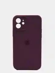 Багровый чехол Silicone Case для iPhone 13 /11/12/12 ProMax с защитой камеры с бархатной подкладкой