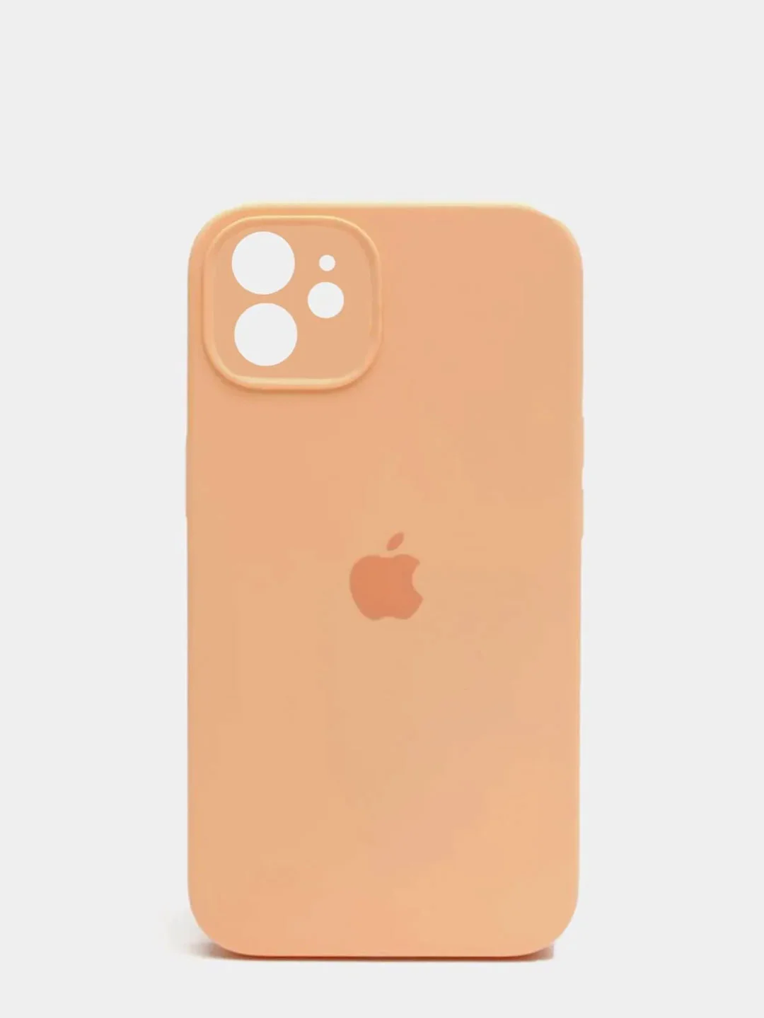 Кремовый чехол Silicone Case для iPhone 13 /11/12/12 ProMax с защитой камеры с бархатной подкладкой