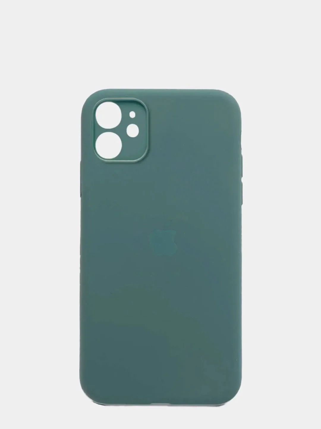 Тёмно-бирюзовый чехол Silicone Case для iPhone 13 /11/12/12 ProMax с защитой камеры с бархатной подкладкой