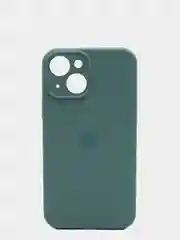 Тёмно-бирюзовый чехол Silicone Case для iPhone 13 /11/12/12 ProMax с защитой камеры с бархатной подкладкой