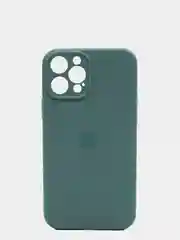 Тёмно-бирюзовый чехол Silicone Case для iPhone 13 /11/12/12 ProMax с защитой камеры с бархатной подкладкой