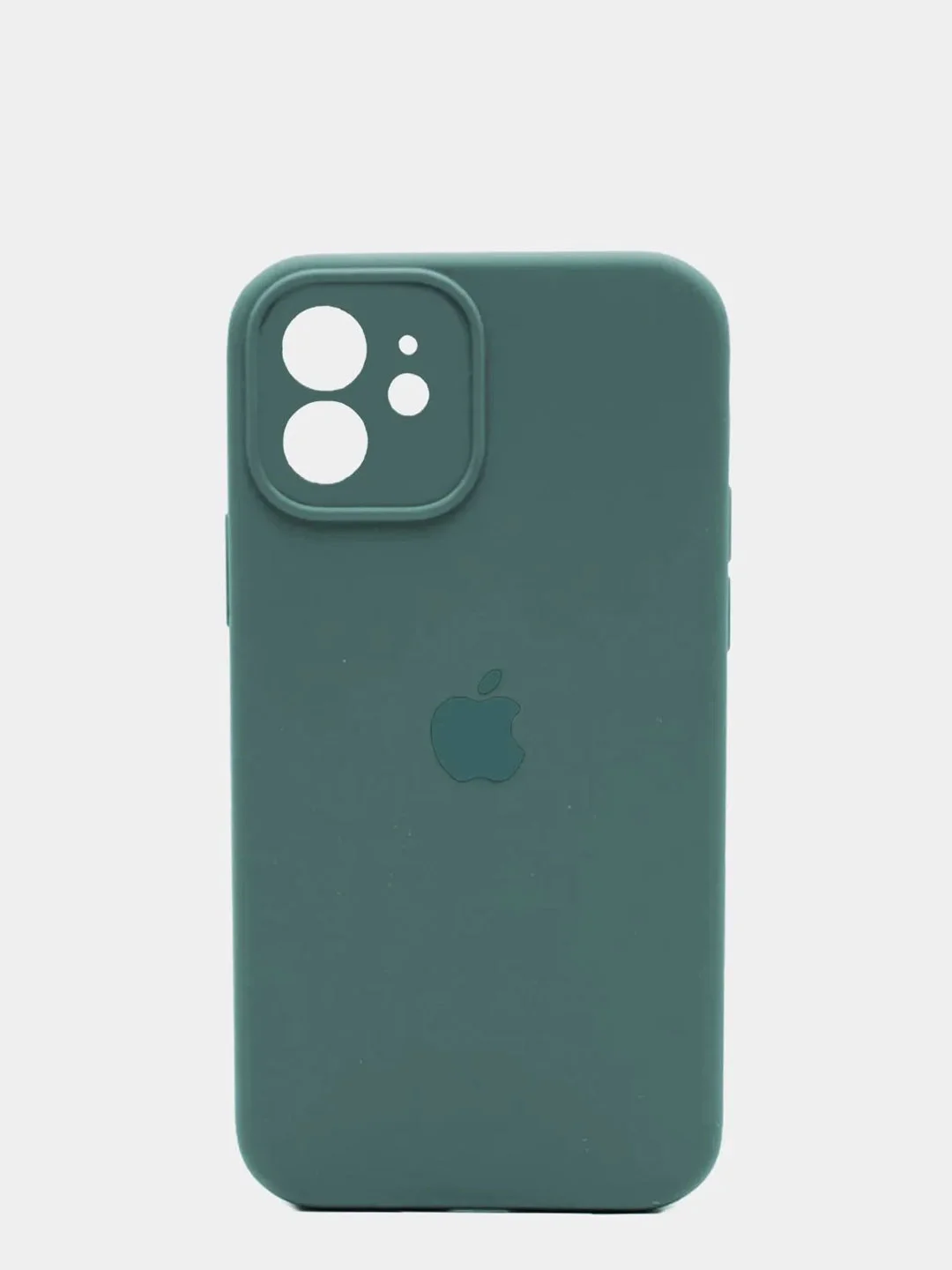 Тёмно-бирюзовый чехол Silicone Case для iPhone 13 /11/12/12 ProMax с защитой камеры с бархатной подкладкой