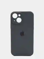 Тёмно-серый чехол Silicone Case для iPhone 13 /11/12/12 ProMax с защитой камеры с бархатной подкладкой