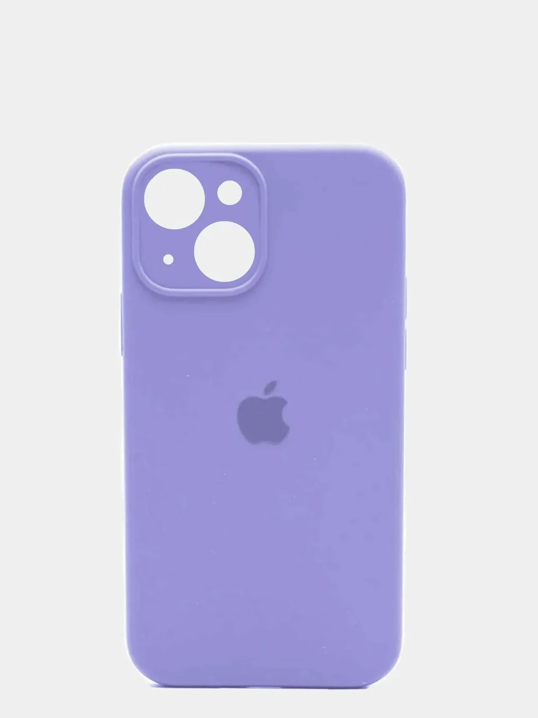 Лавандовый чехол Silicone Case для iPhone 13 /11/12/12 ProMax с защитой камеры с бархатной подкладкой