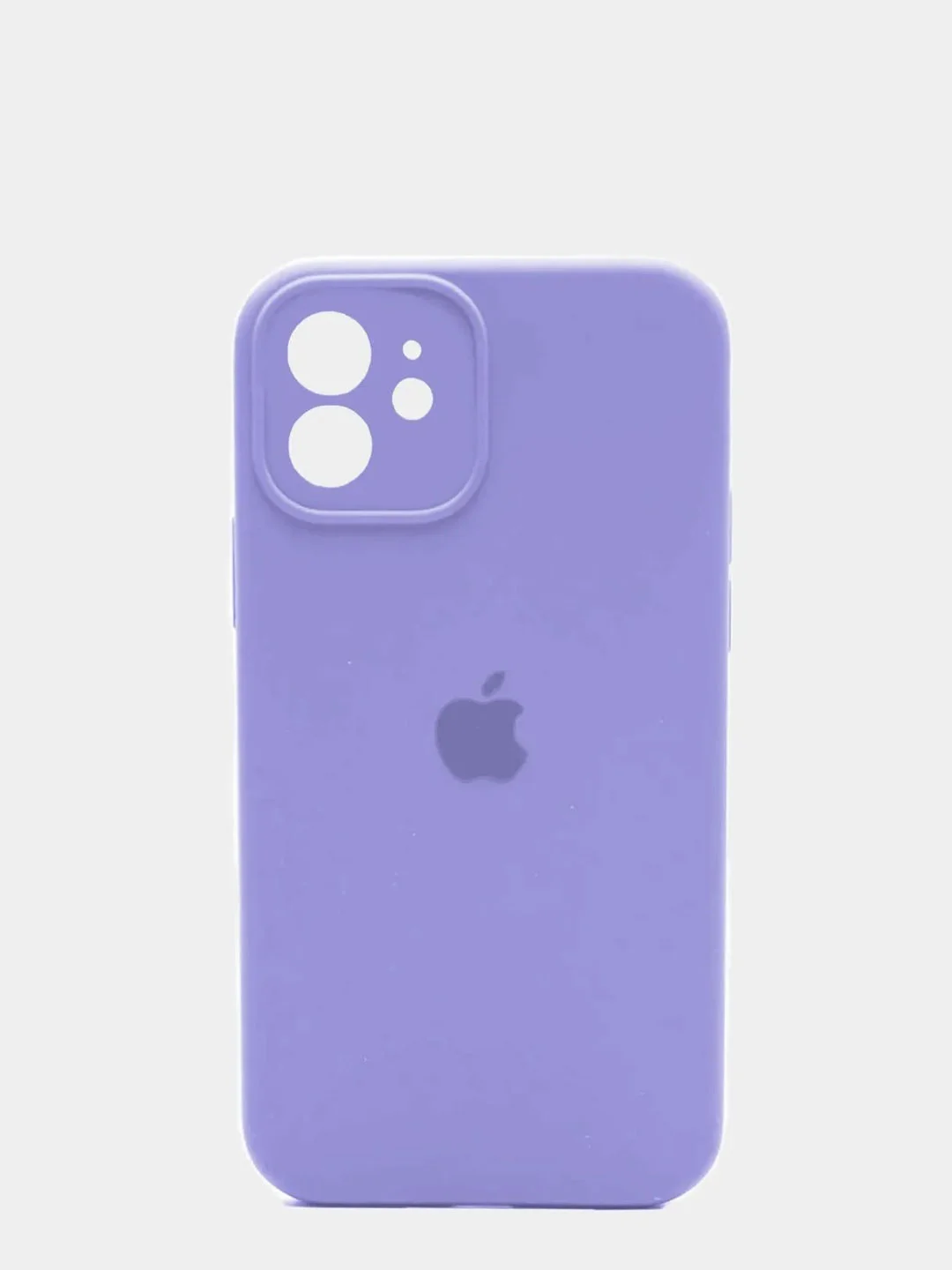 Лавандовый чехол Silicone Case для iPhone 13 /11/12/12 ProMax с защитой камеры с бархатной подкладкой