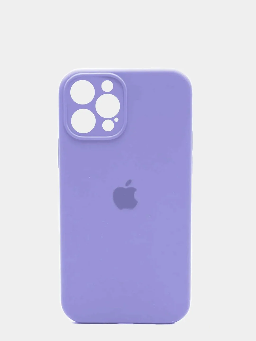 Лавандовый чехол Silicone Case для iPhone 13 /11/12/12 ProMax с защитой камеры с бархатной подкладкой