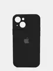 Черный чехол Silicone Case для iPhone 13 /11/12/12 ProMax с защитой камеры с бархатной подкладкой