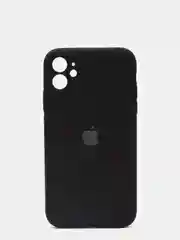 Черный чехол Silicone Case для iPhone 13 /11/12/12 ProMax с защитой камеры с бархатной подкладкой