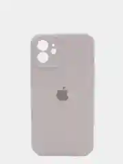 Бежевый меланж чехол Silicone Case для iPhone 13 /11/12/12 ProMax с защитой камеры с бархатной подкладкой