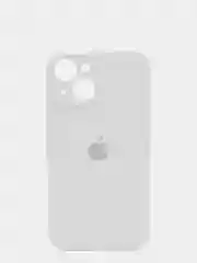 Белый чехол Silicone Case для iPhone 13 /11/12/12 ProMax с защитой камеры с бархатной подкладкой