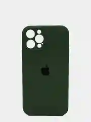 Тёмно-зелёный чехол Silicone Case для iPhone 13 /11/12/12 ProMax с защитой камеры с бархатной подкладкой
