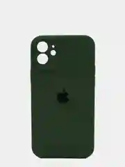 Тёмно-зелёный чехол Silicone Case для iPhone 13 /11/12/12 ProMax с защитой камеры с бархатной подкладкой