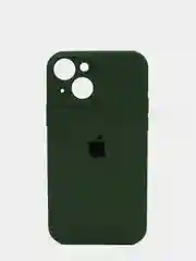 Тёмно-зелёный чехол Silicone Case для iPhone 13 /11/12/12 ProMax с защитой камеры с бархатной подкладкой