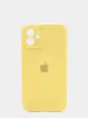 Желтый чехол Silicone Case для iPhone 13 /11/12/12 ProMax с защитой камеры с бархатной подкладкой