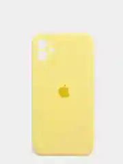 Желтый чехол Silicone Case для iPhone 13 /11/12/12 ProMax с защитой камеры с бархатной подкладкой