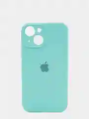 Бирюзовый чехол Silicone Case для iPhone 13 /11/12/12 ProMax с защитой камеры с бархатной подкладкой