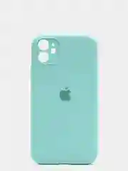 Бирюзовый чехол Silicone Case для iPhone 13 /11/12/12 ProMax с защитой камеры с бархатной подкладкой