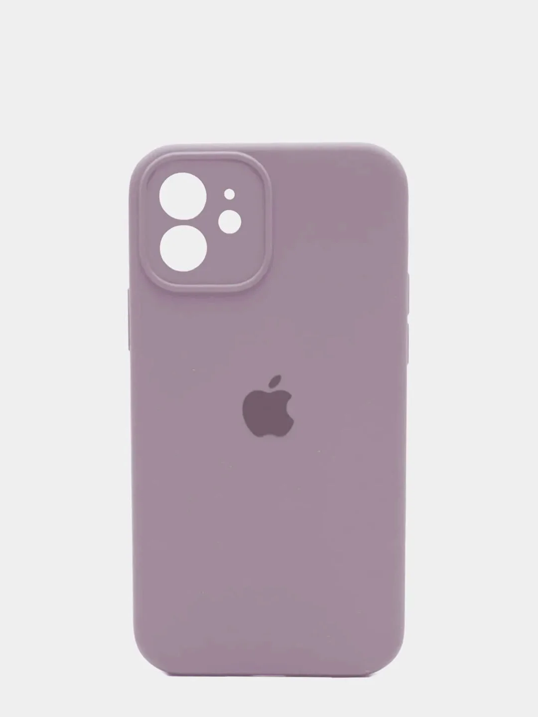 Аметистовый чехол Silicone Case для iPhone 13 /11/12/12 ProMax с защитой камеры с бархатной подкладкой