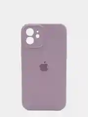 Аметистовый чехол Silicone Case для iPhone 13 /11/12/12 ProMax с защитой камеры с бархатной подкладкой