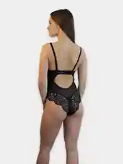 Черный боди кружевное со стрепами