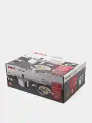 Серебряный кастрюля со стеклянной крышкой Tefal, для индукционной плиты, 24 см, 5 л