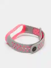 Розовый перфорированный cиликоновый ремешок для Xiaomi Mi Band 3 и Mi Band 4, ми банд 3/4