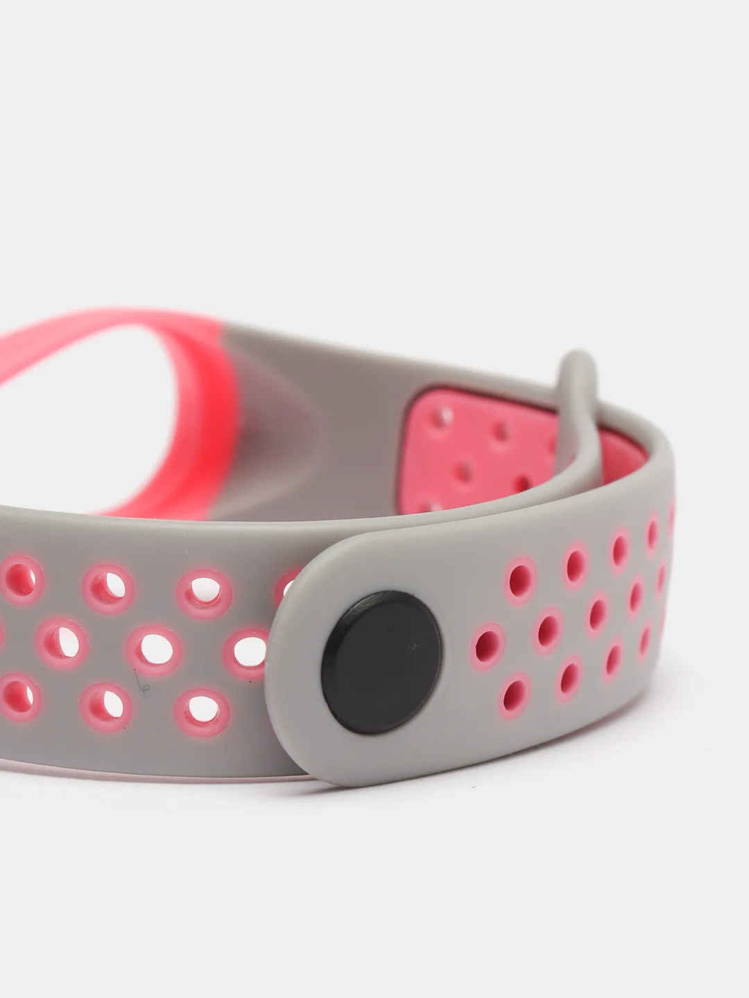 Розовый перфорированный cиликоновый ремешок для Xiaomi Mi Band 3 и Mi Band 4, ми банд 3/4