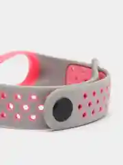 Розовый перфорированный cиликоновый ремешок для Xiaomi Mi Band 3 и Mi Band 4, ми банд 3/4