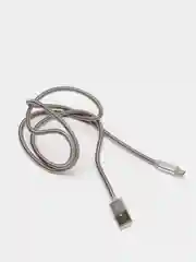 Кабель micro-USB (Android) MoXoM CC-13, серебристый, металл. оплётка, 1м